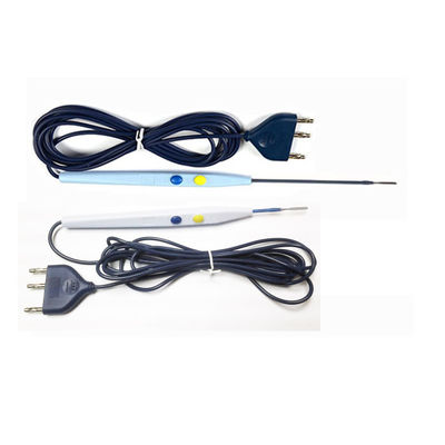 Stainless Steel Tip Retractable Electrosurgical Pencil Custom With 3-Pin Plug