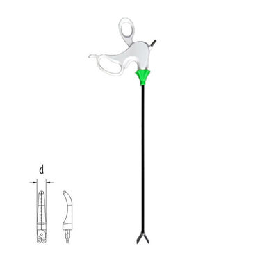 OEM Disposable Laparoscopic Instruments White Handle Curved Grasper